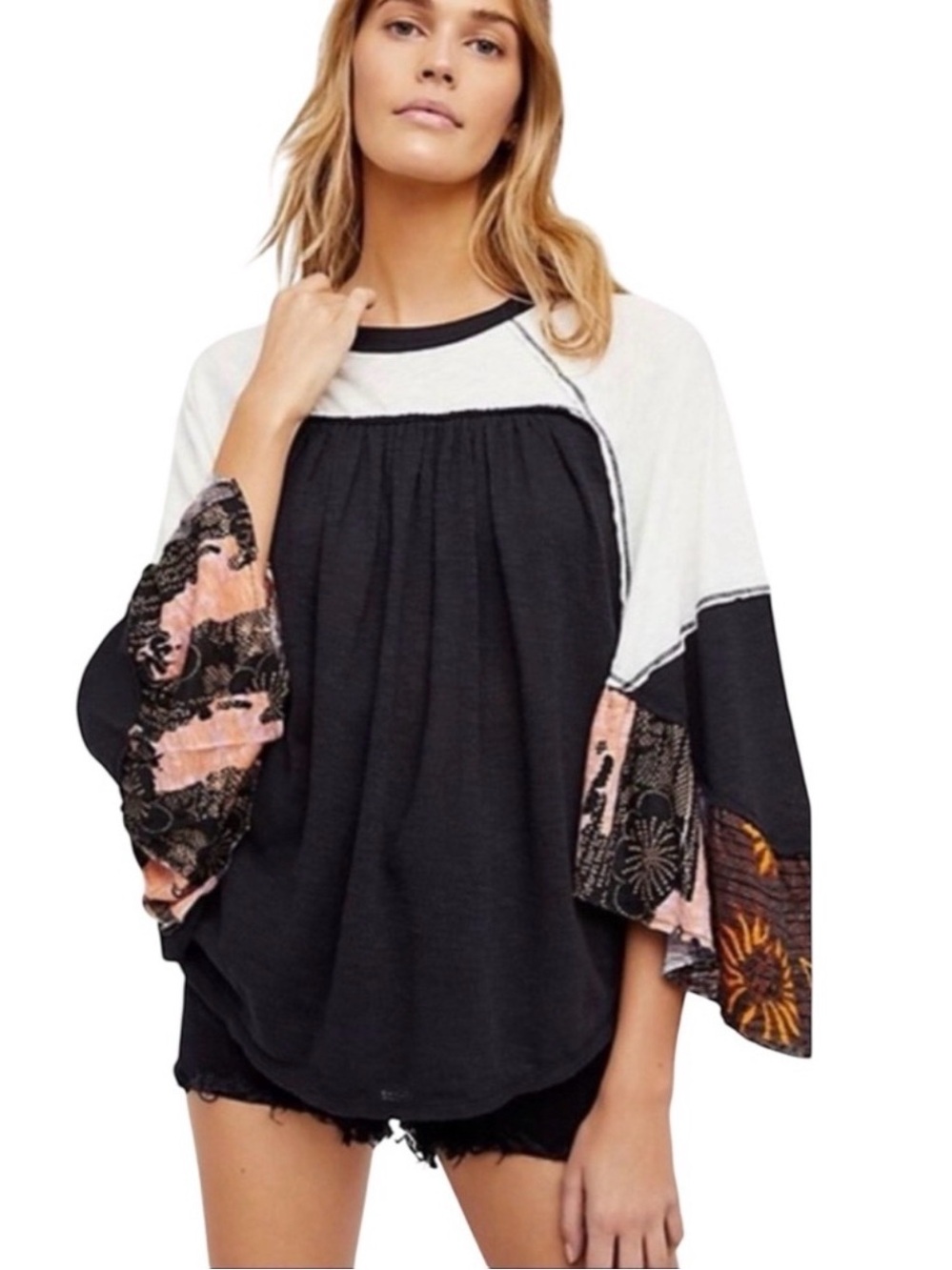 Free People We The Free Friday Fever Top | Black Combo | Small